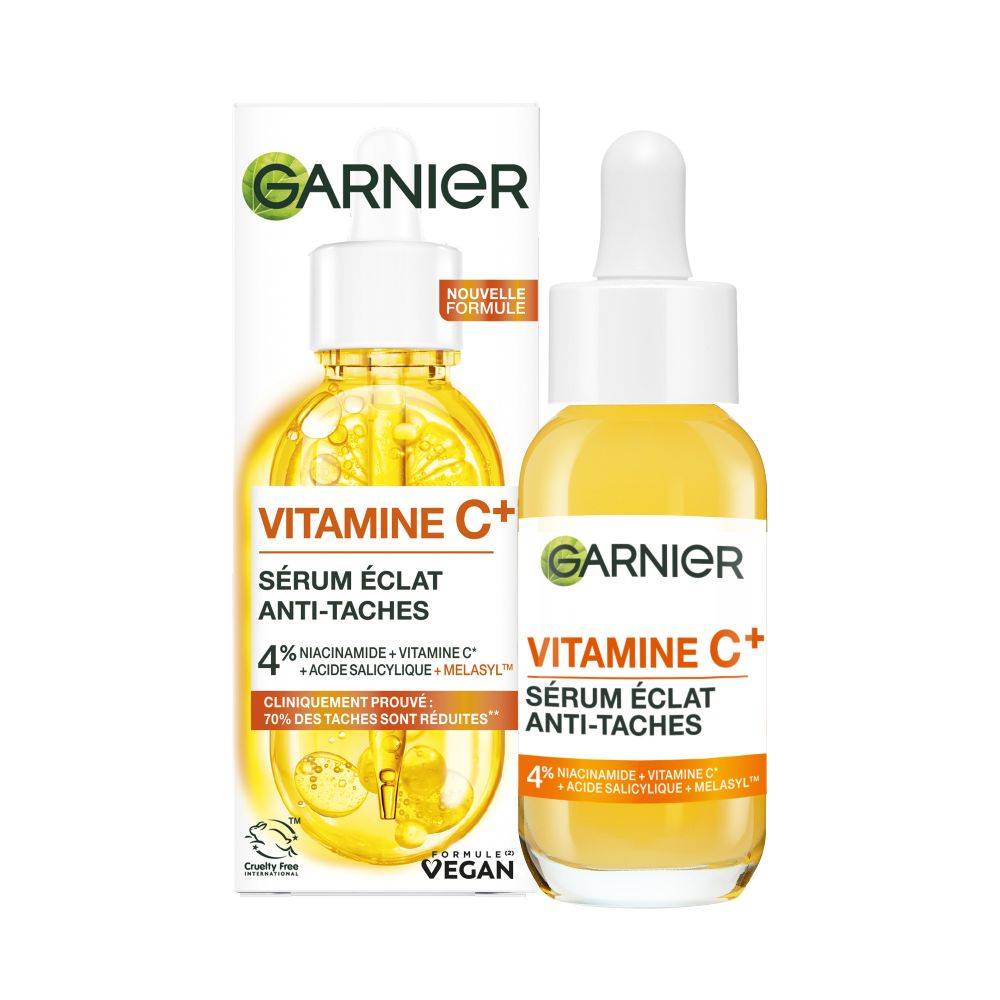 Garnier Sérum Vitamine C — formule 4 % avec Melasyl — packshot officiel