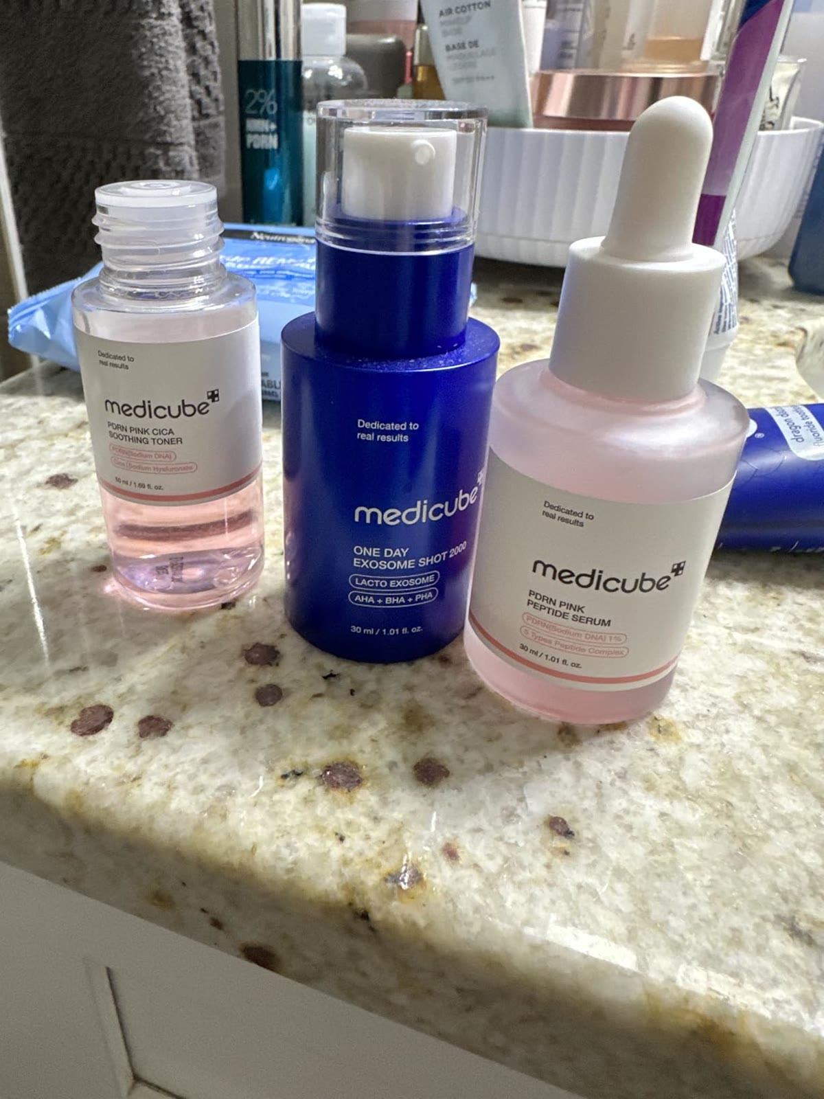 La routine Medicube, plusieurs références.